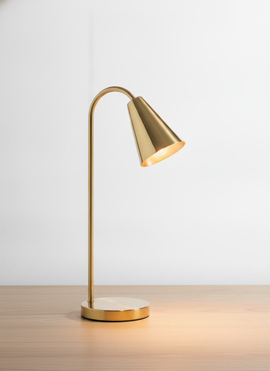 Brass Accent Desk Lamp