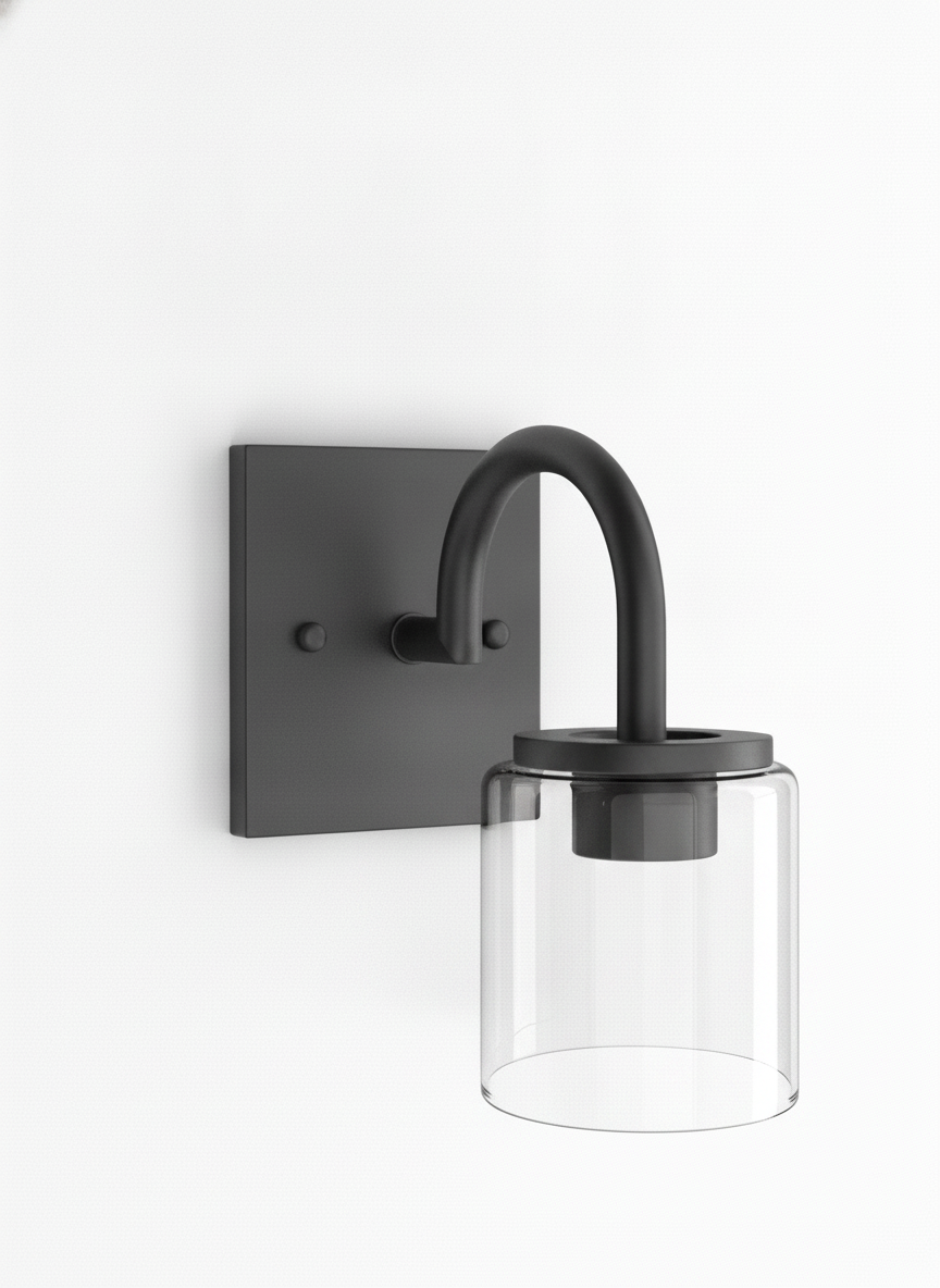 Matte Black Sconce