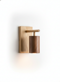 Wooden Base Wall Sconce